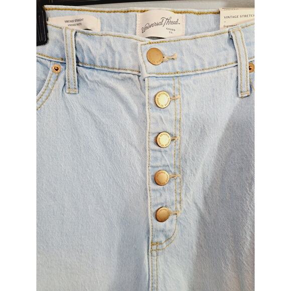 Universal Thread Womens Vintage Straight Leg High Rise Jeans Light Wash Sz 18 - Picture 4 of 6